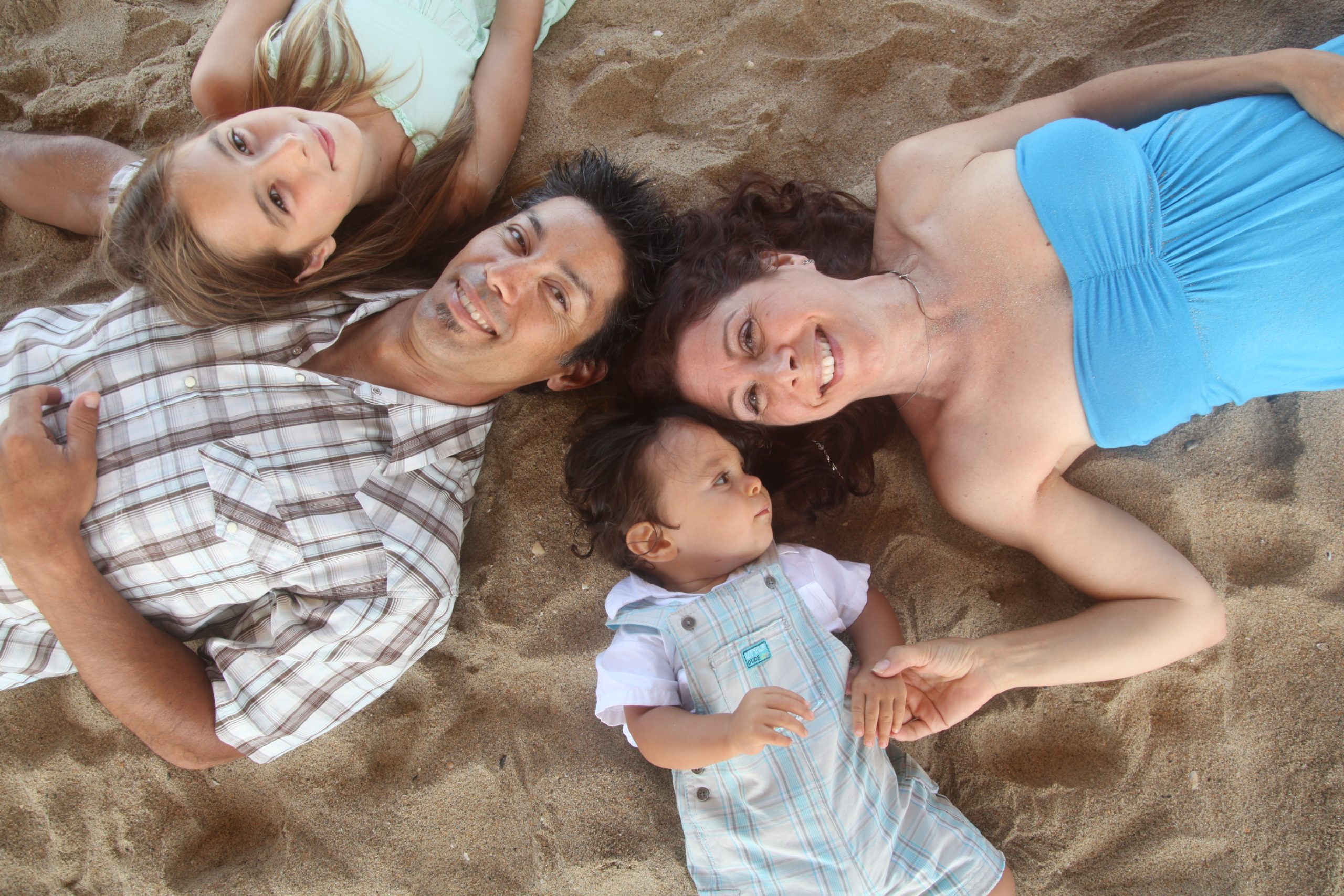 Zeni family photo on beach