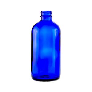 cobalt blue boston round bottle without lid